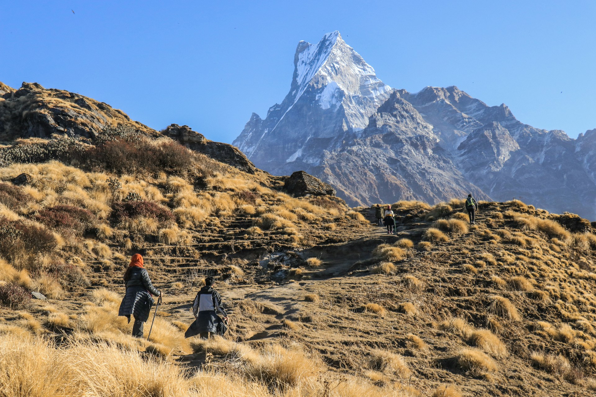 On the way to High camp during Mardi Himal Base camp Trek